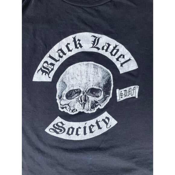 Black Label Society Skull Tee SDMF Logo Black Small - Picture 5 of 5